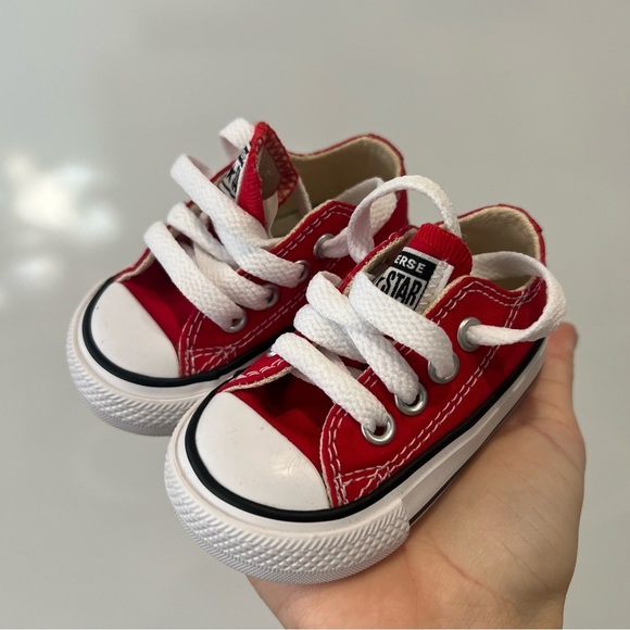 Converse Infant Low Top Sneakers Red - Picture 3 of 6